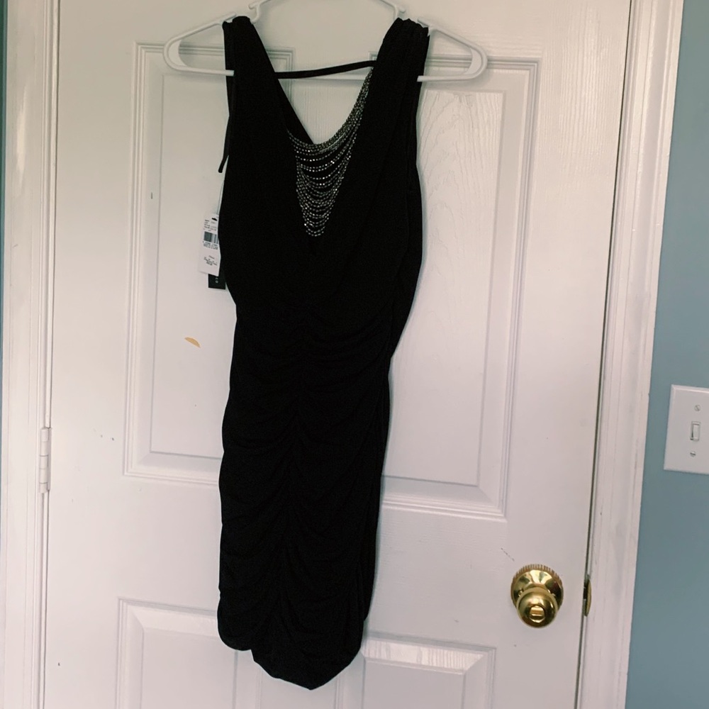 Black Ruched Dress